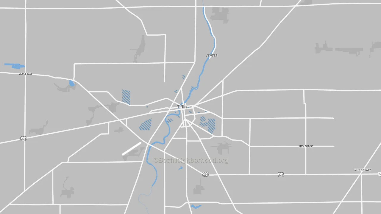 Transit Grade map of Tiffin, OH