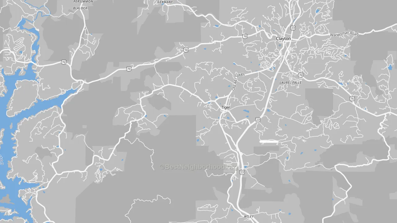 Transit Grade map of Tiger, GA