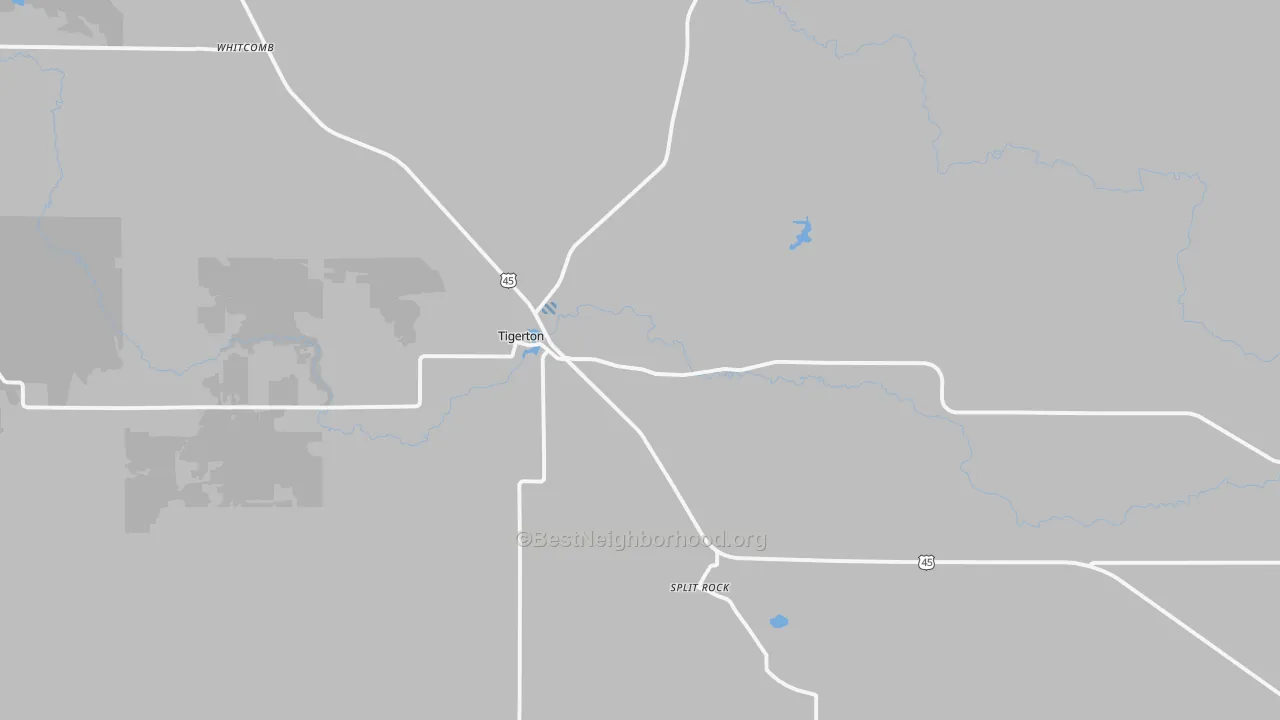 Transit Grade map of Tigerton, WI