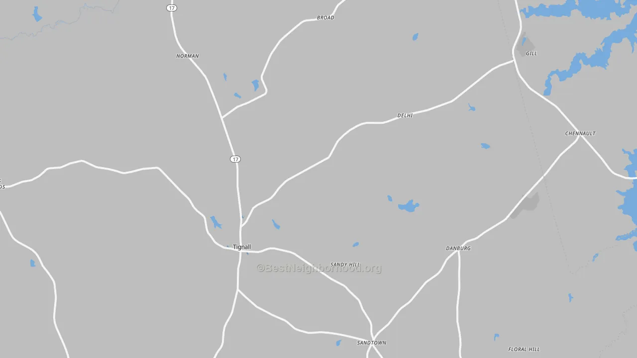 Transit Grade map of Tignall, GA