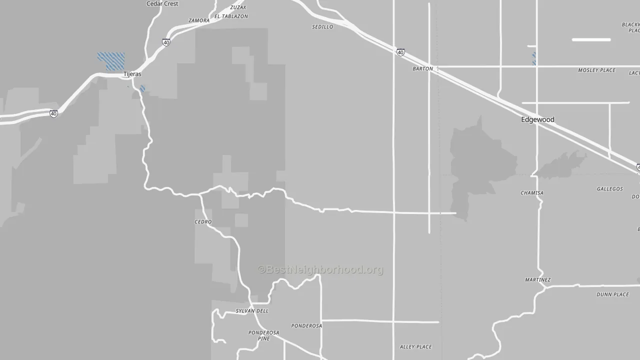 Transit Grade map of Tijeras, NM