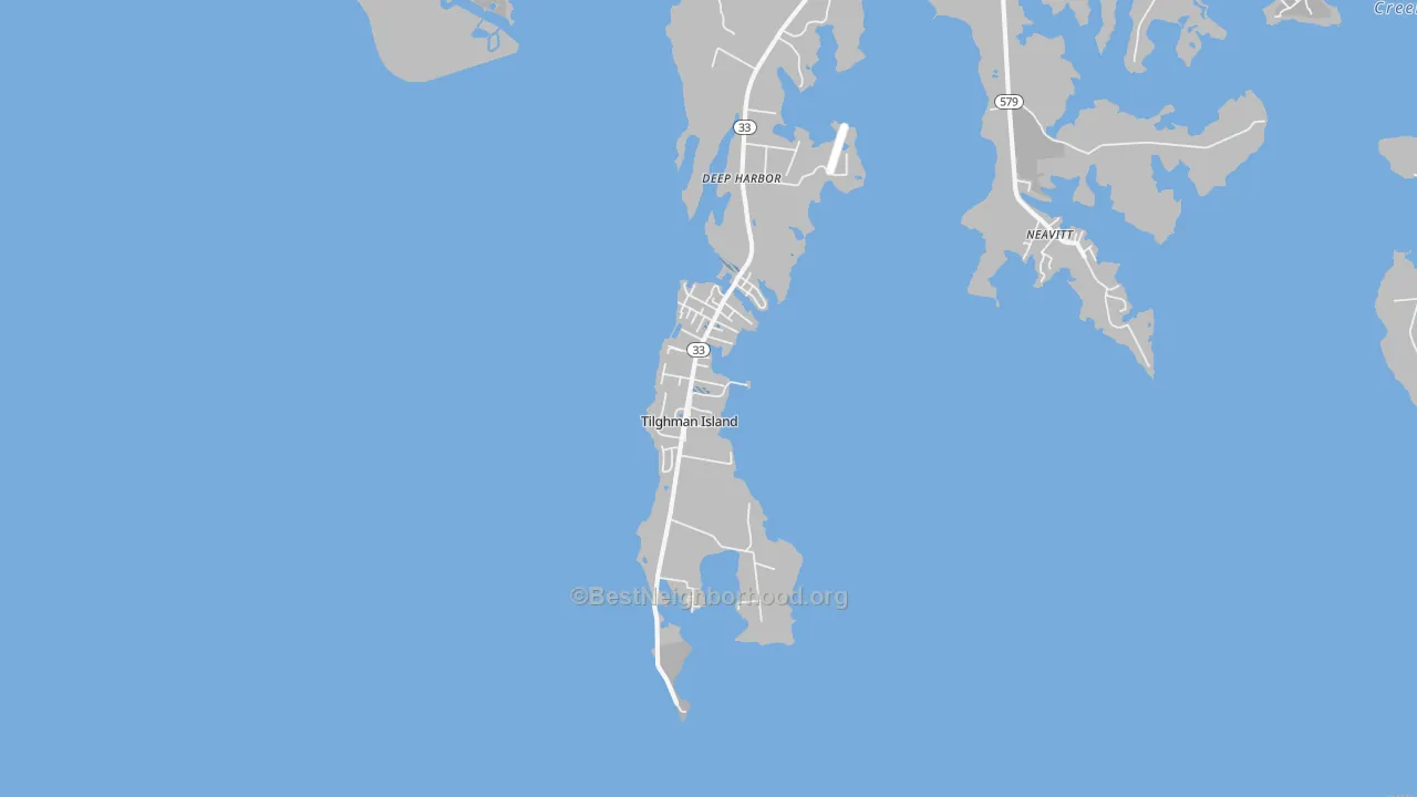 Transit Grade map of Tilghman, MD