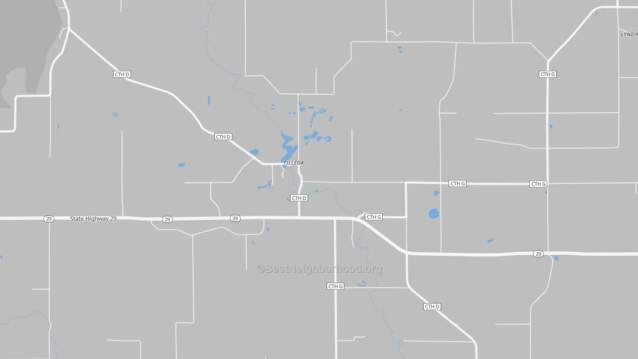 Transit Grade map of Tilleda, WI
