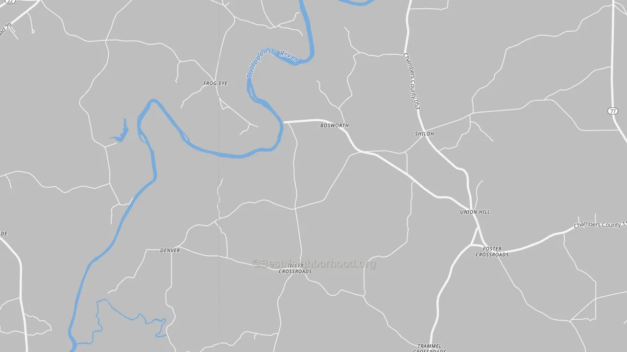 Transit Grade map of Tiller Crossroads, AL