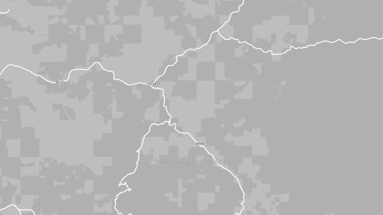 Transit Grade map of Tiller, OR