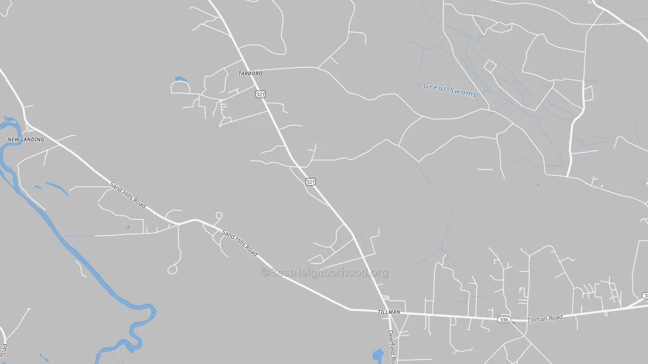 Transit Grade map of Tillman, SC