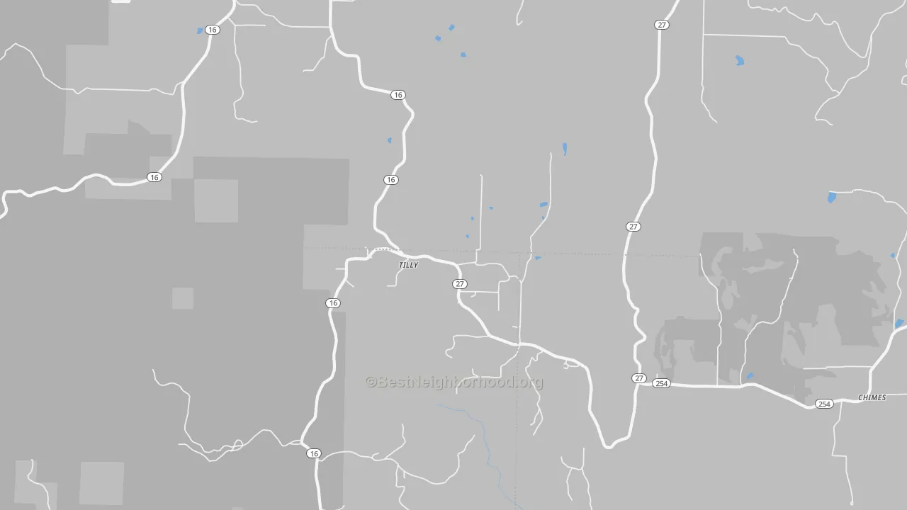 Transit Grade map of Tilly, AR
