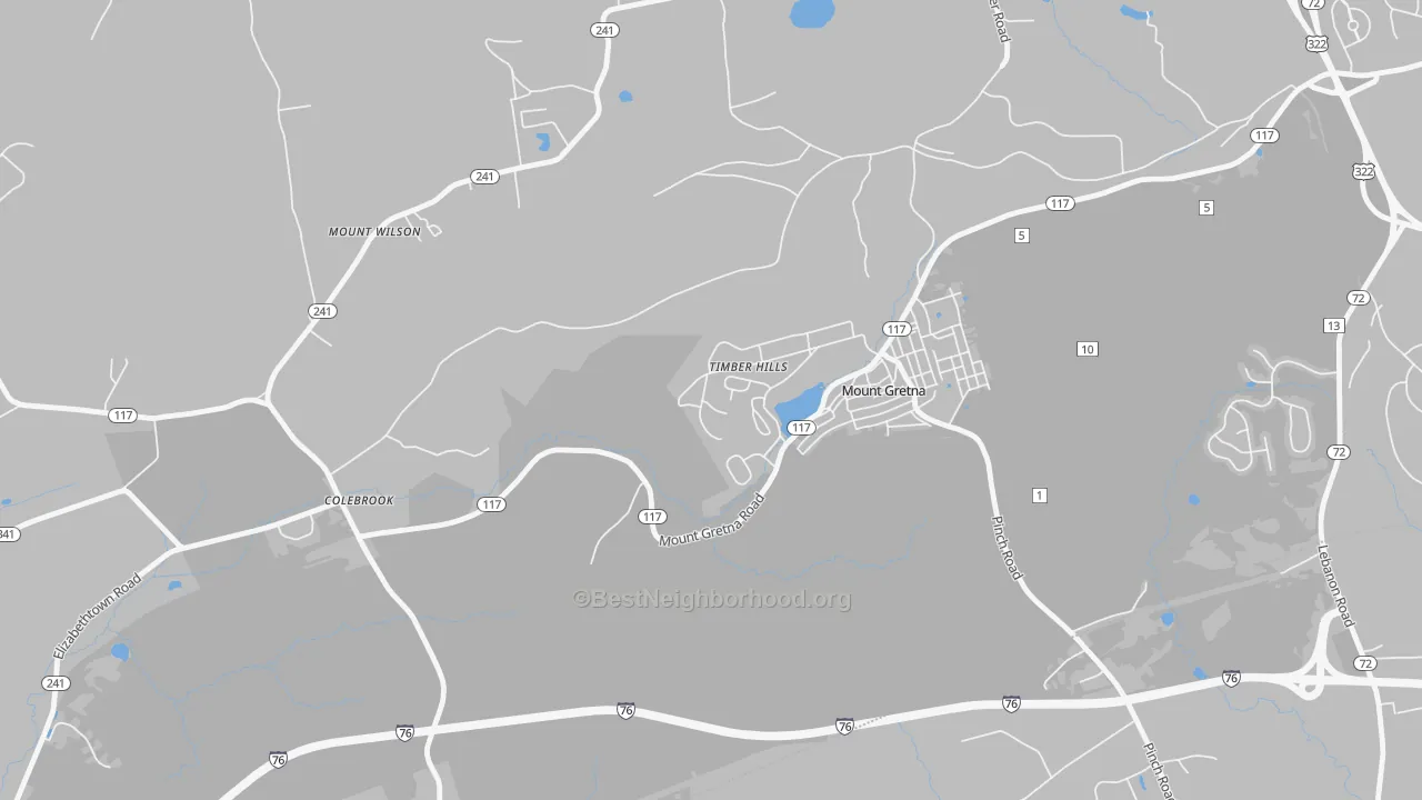 Transit Grade map of Timber Hills, PA