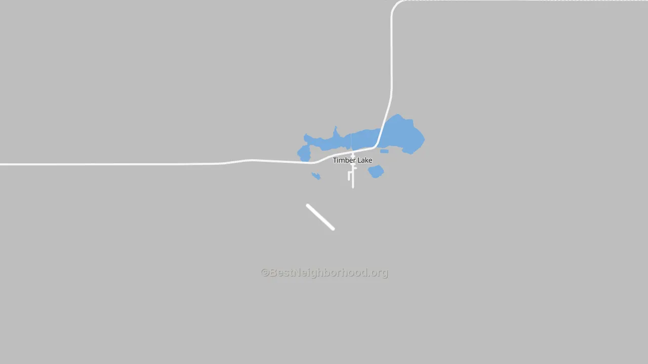 Transit Grade map of Timber Lake, SD