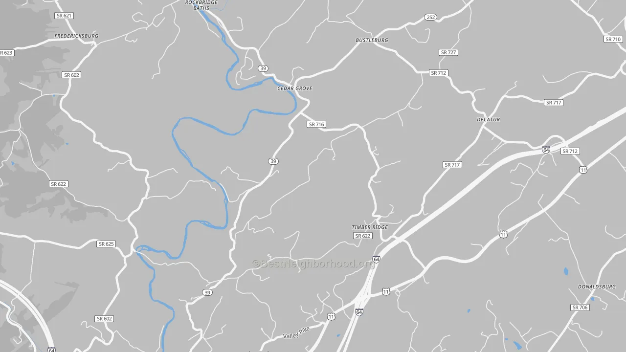 Transit Grade map of Timber Ridge, VA