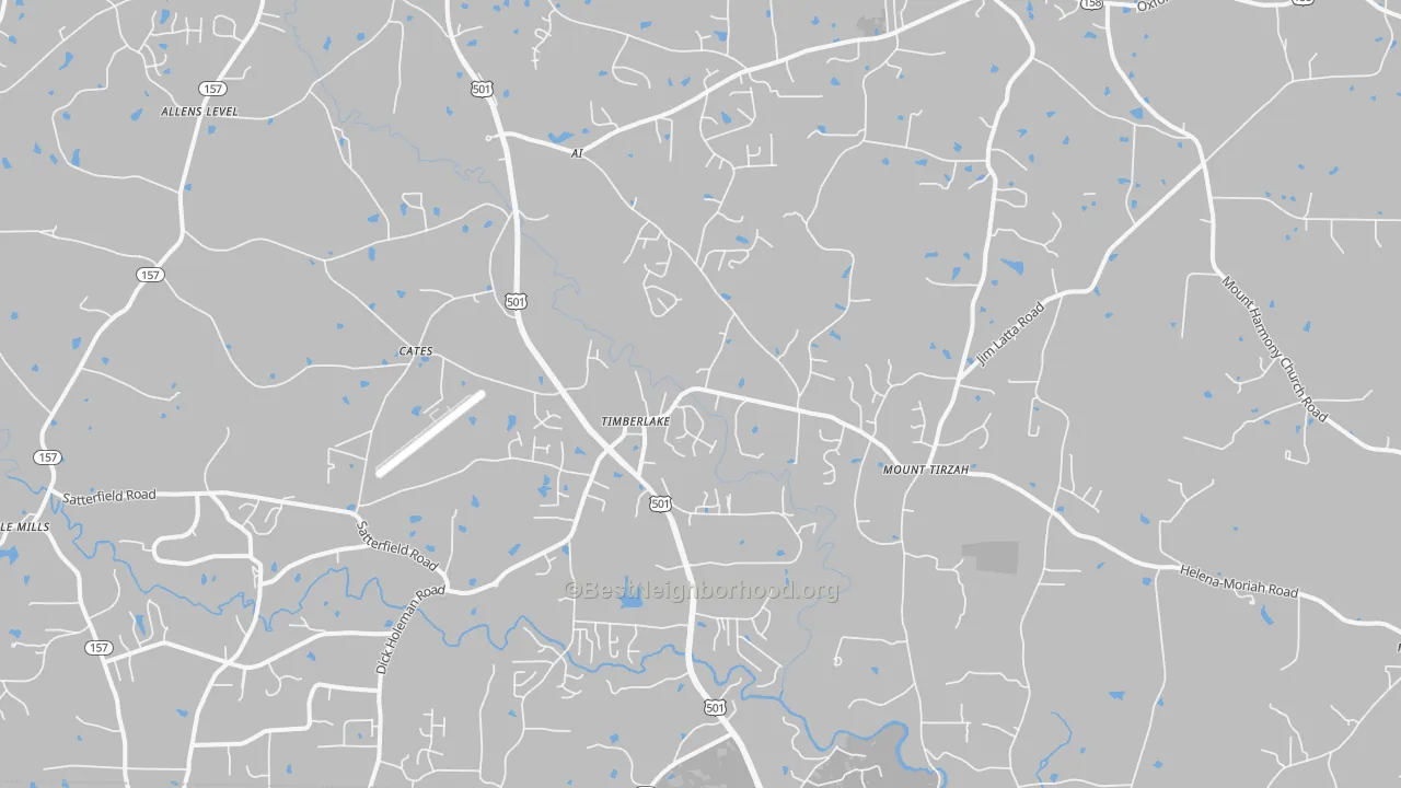 Transit Grade map of Timberlake, NC