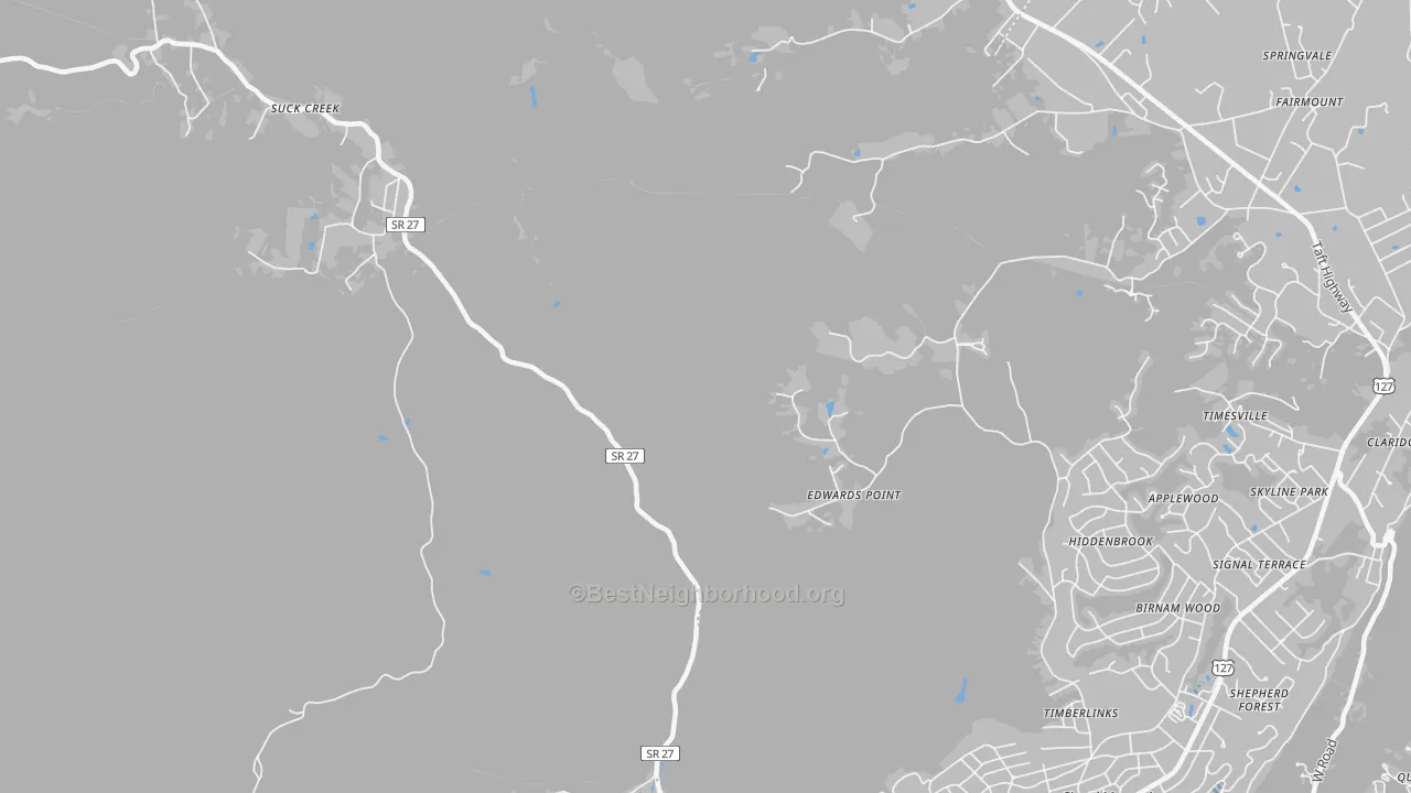 Transit Grade map of Timberlinks, TN