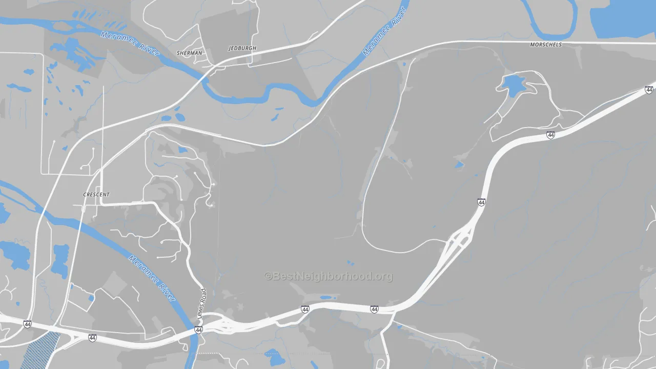 Transit Grade map of Times Beach, MO