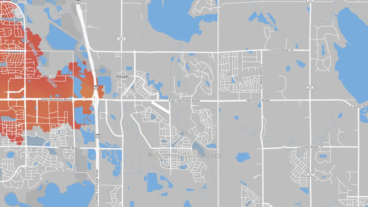 Transit Grade map of Timnath, CO