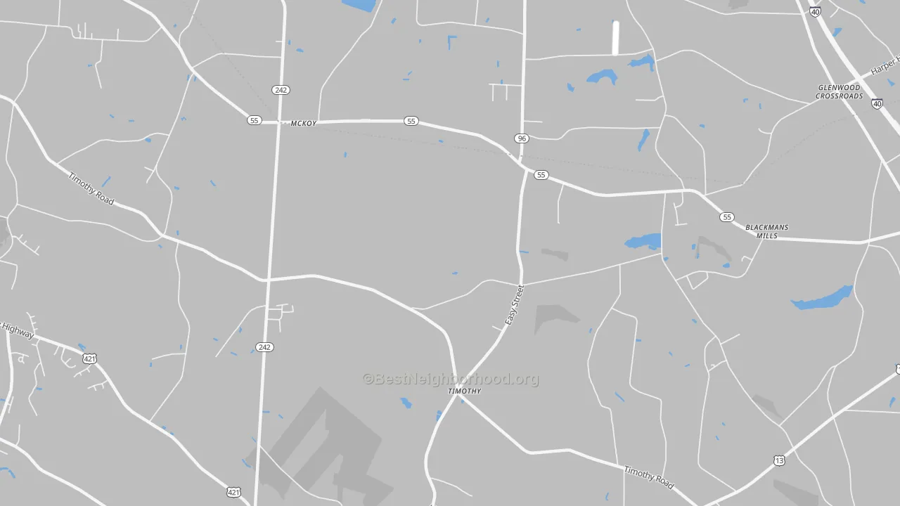 Transit Grade map of Timothy, NC
