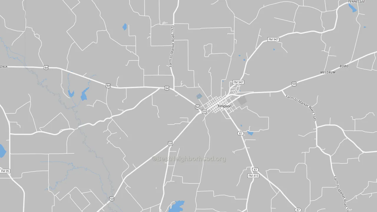 Transit Grade map of Timpson, TX