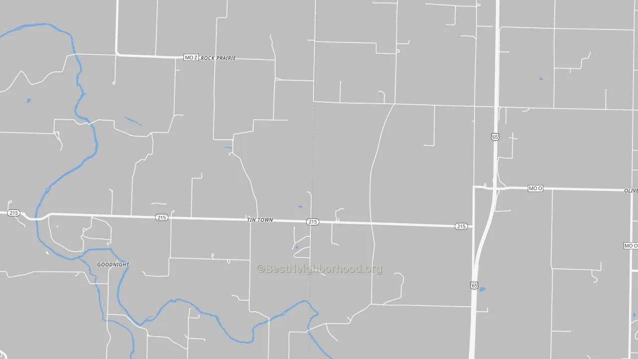 Transit Grade map of Tin Town, MO