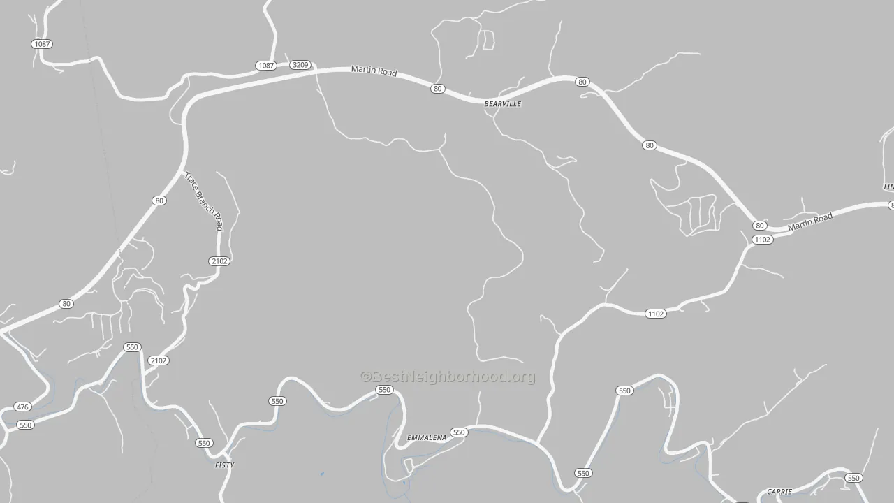 Transit Grade map of Tina, KY