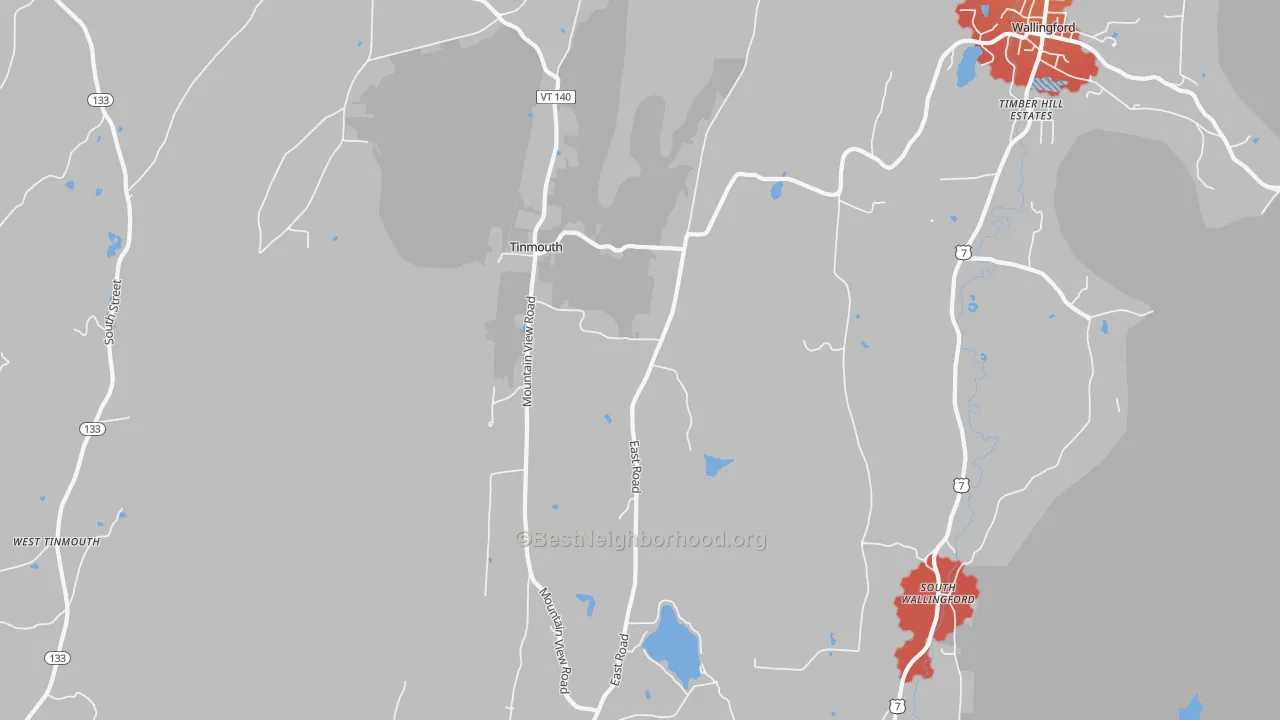Transit Grade map of Tinmouth, VT