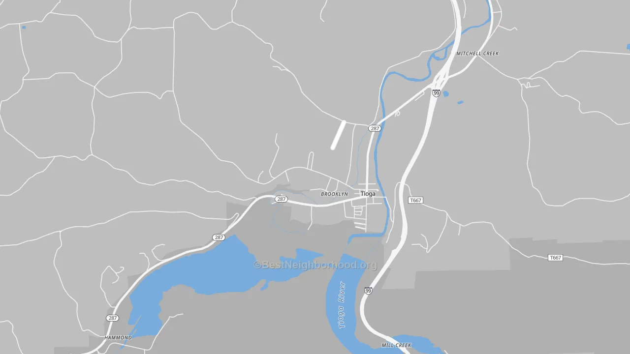 Transit Grade map of Tioga Junction, PA
