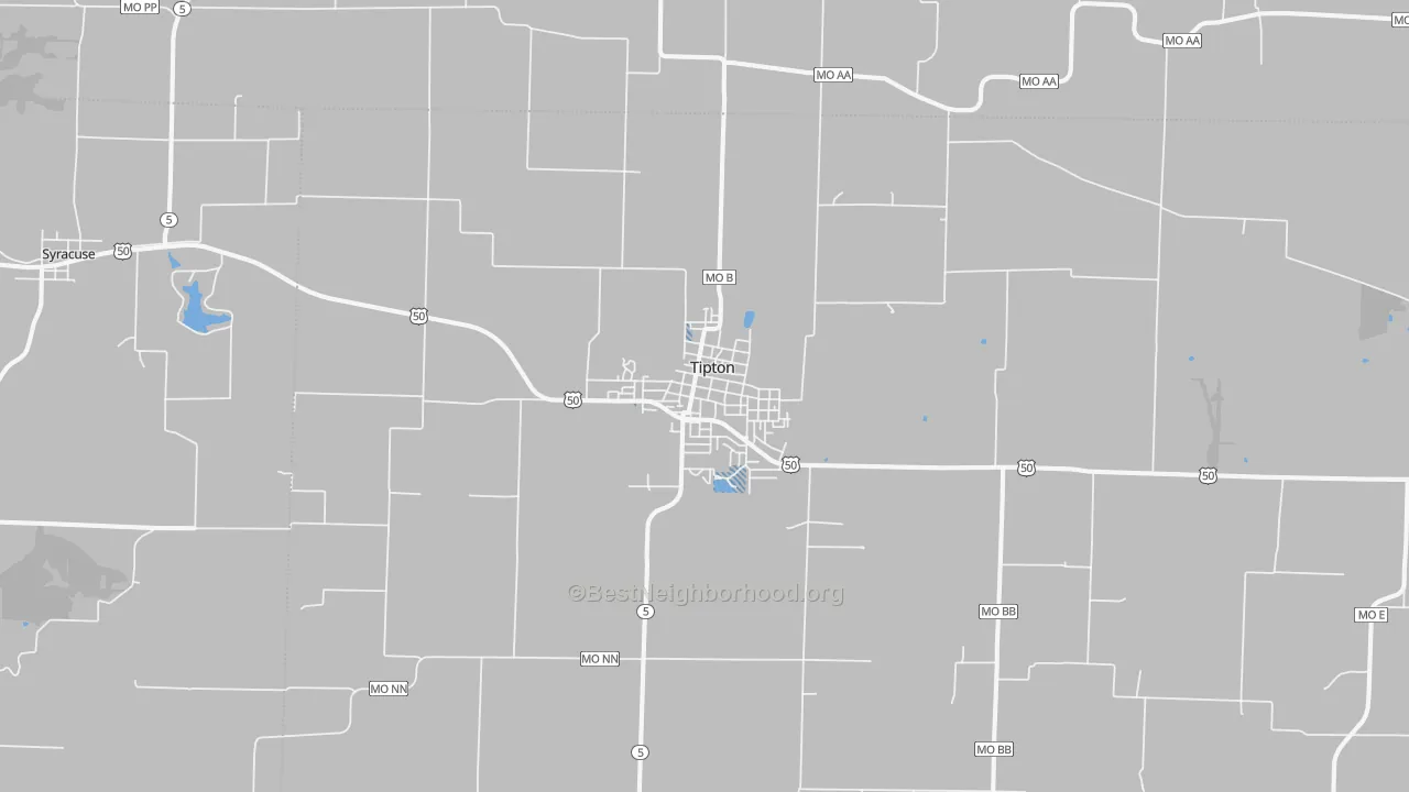 Transit Grade map of Tipton, MO