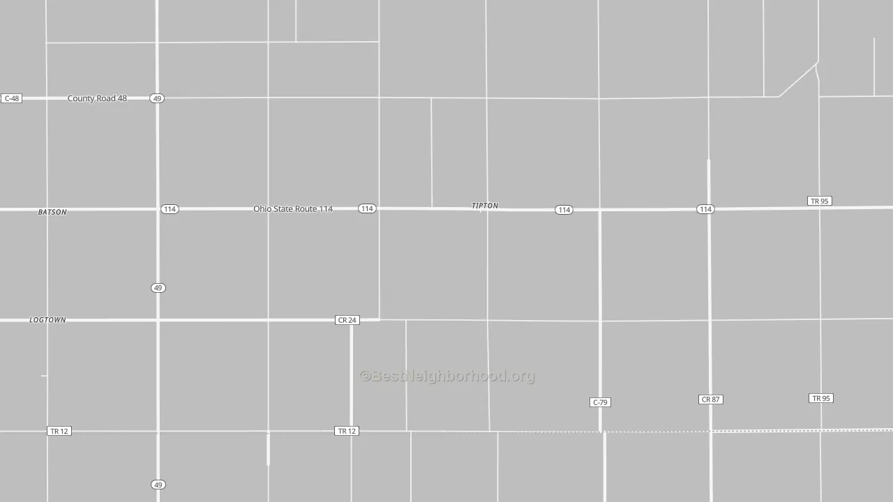 Transit Grade map of Tipton, OH