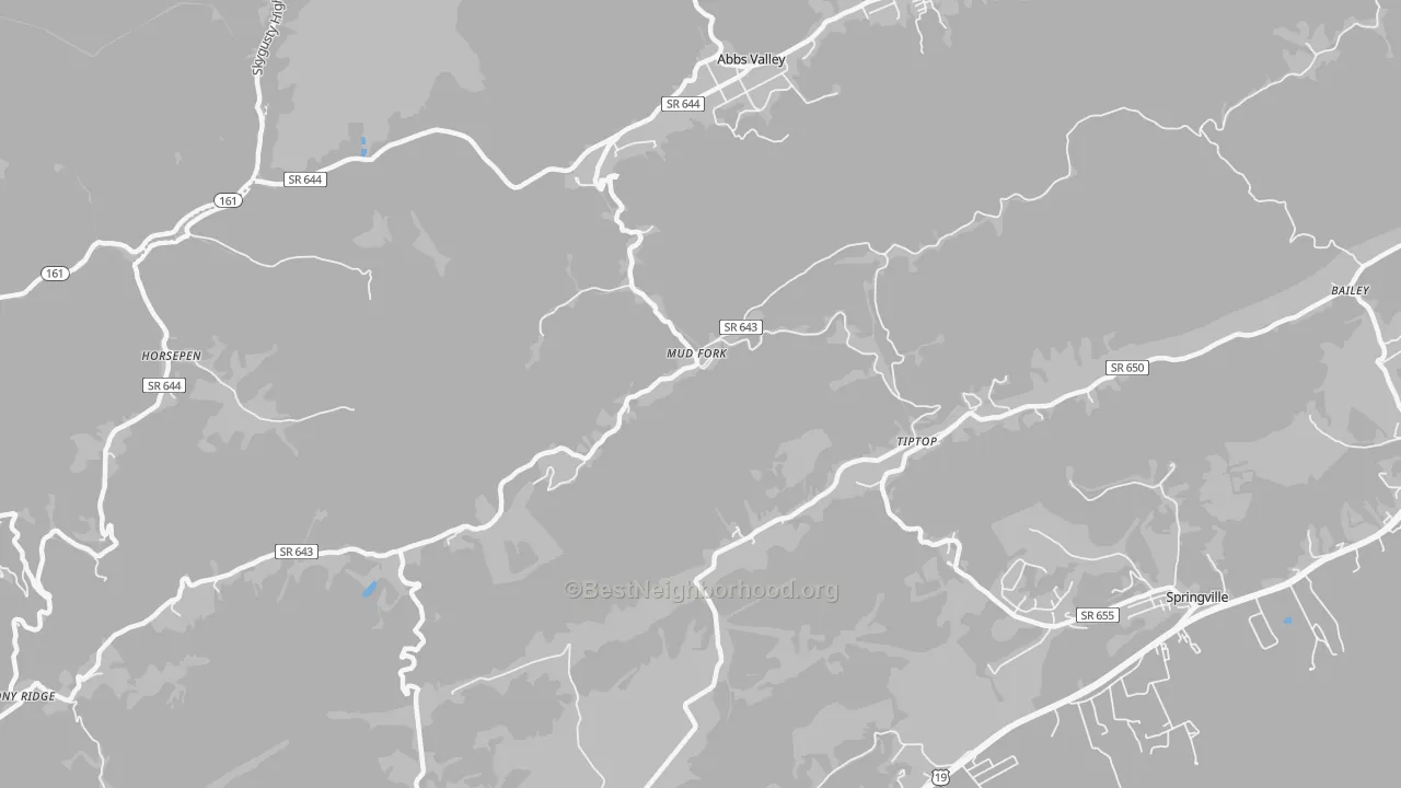 Transit Grade map of Tiptop, VA