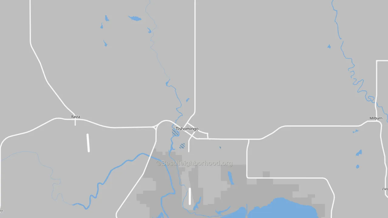 Transit Grade map of Tishomingo, OK