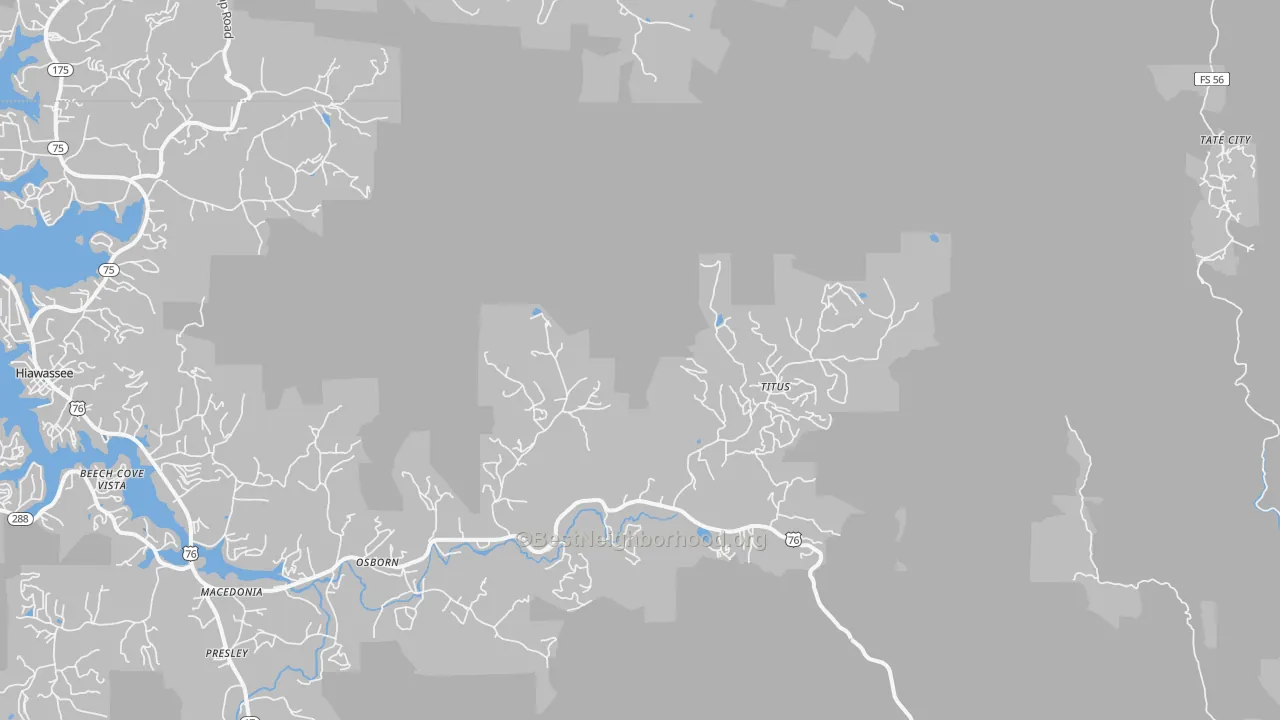 Transit Grade map of Titus, GA