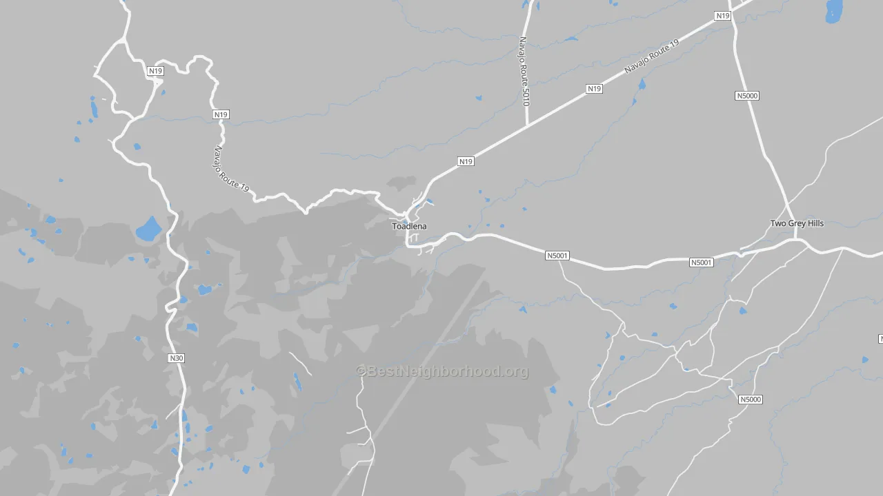 Transit Grade map of Toadlena, NM