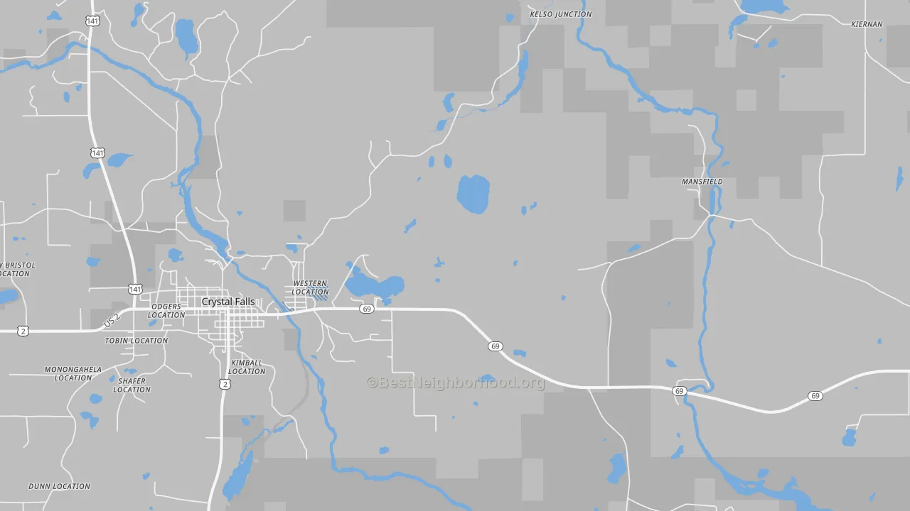 Transit Grade map of Tobin Location, MI