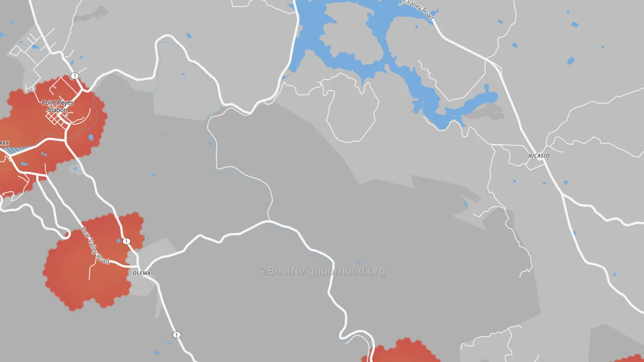 Transit Grade map of Tocaloma, CA
