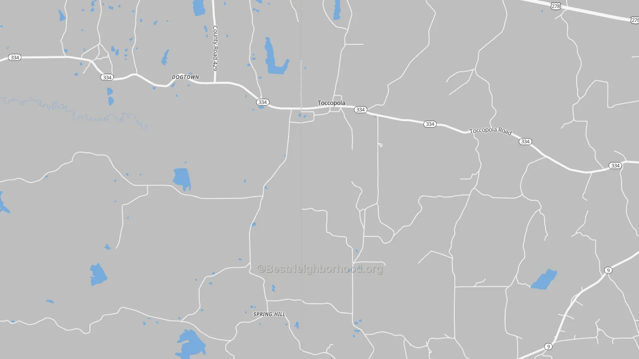 Transit Grade map of Toccopola, MS
