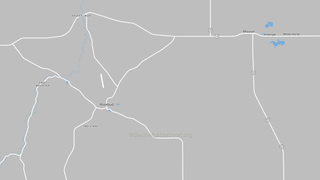Transit Grade map of Todd County, SD