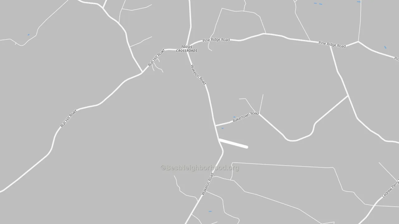 Transit Grade map of Todds Crossroads, NC