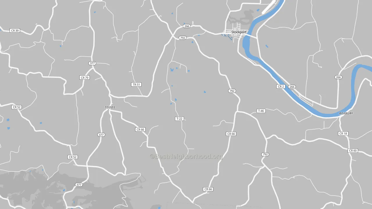 Transit Grade map of Todds, OH