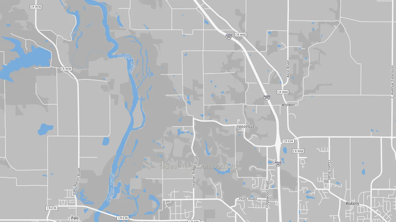 Transit Grade map of Toddville, IA