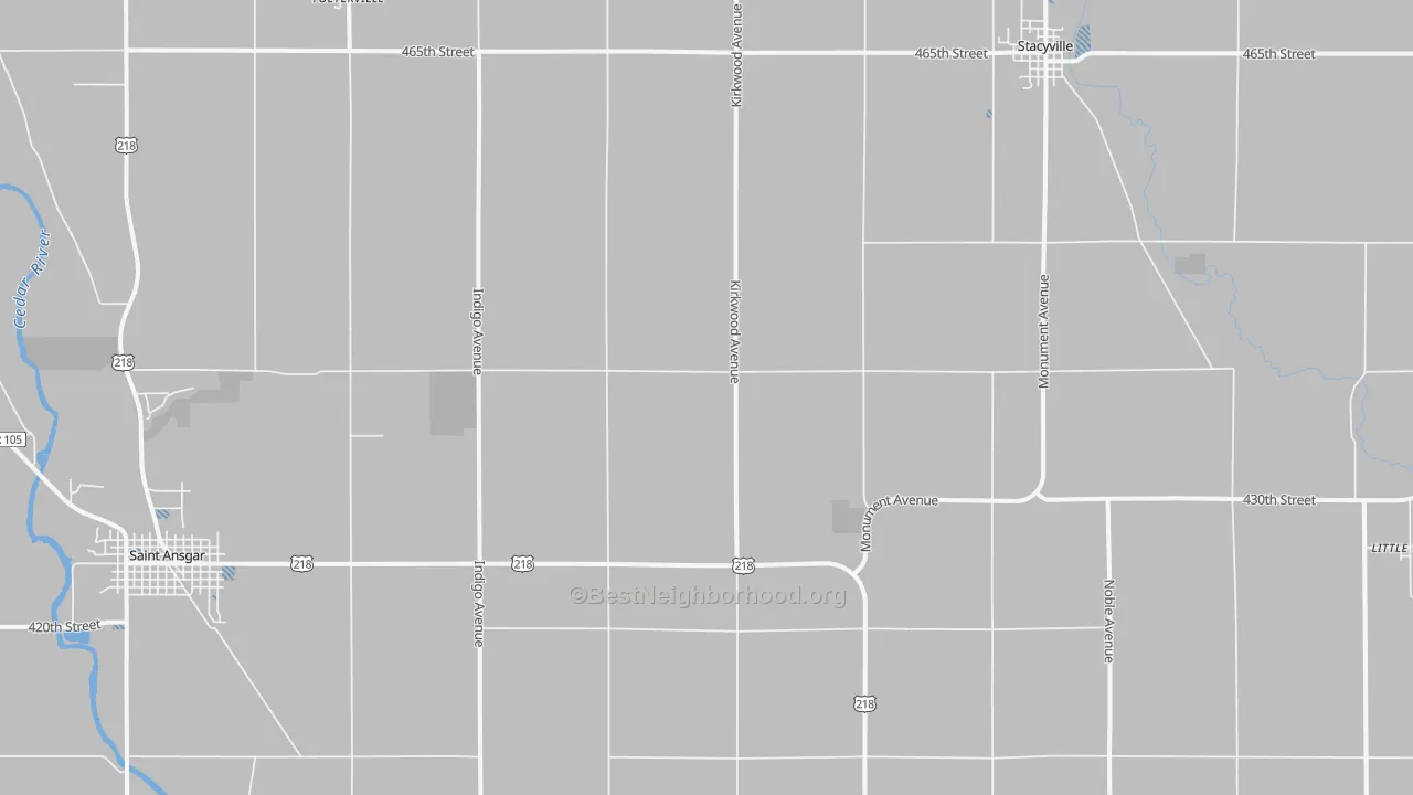 Transit Grade map of Toeterville, IA