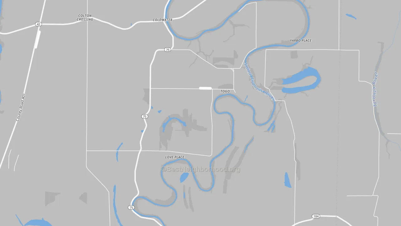 Transit Grade map of Togo, AR