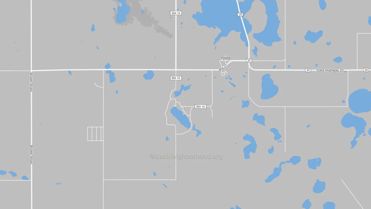 Transit Grade map of Tokio, ND