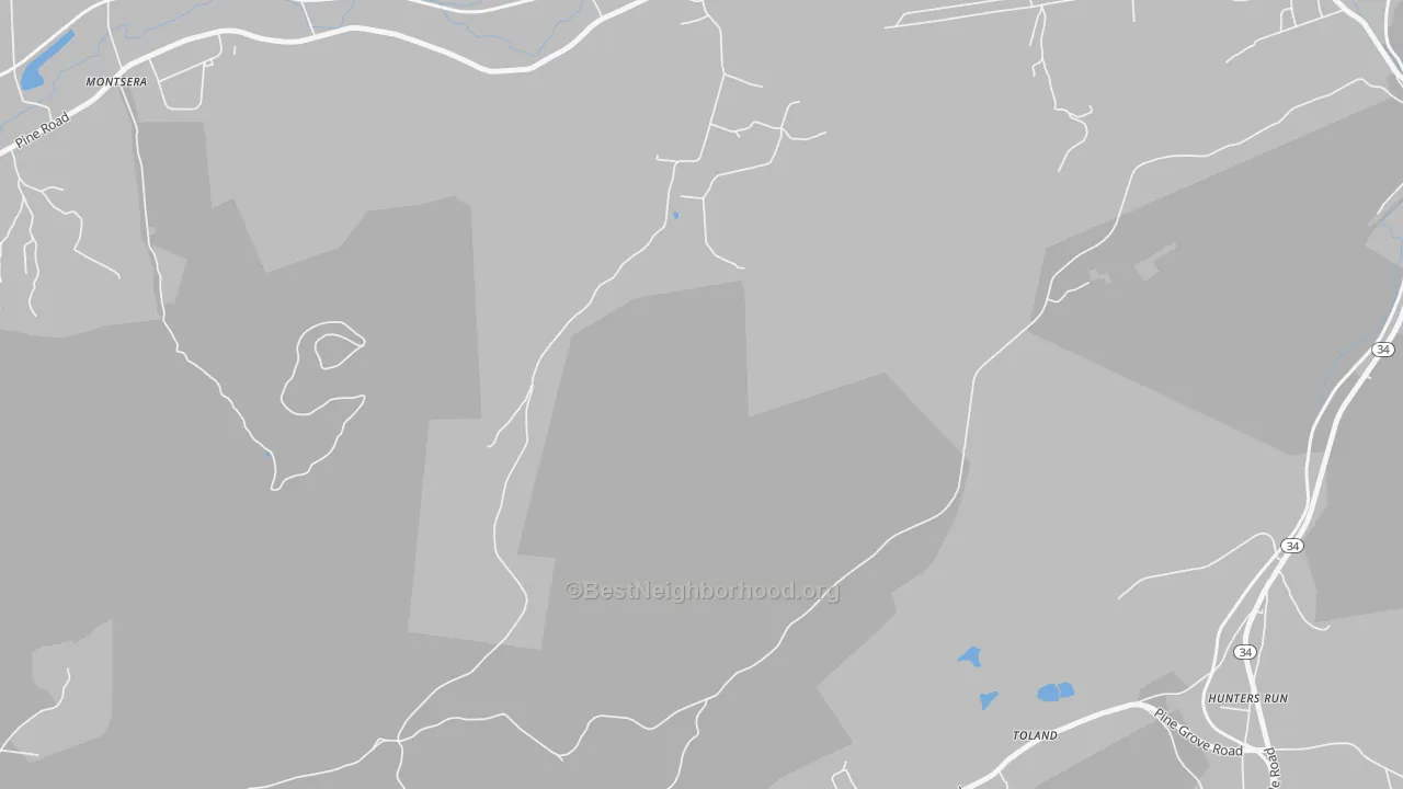 Transit Grade map of Toland, PA