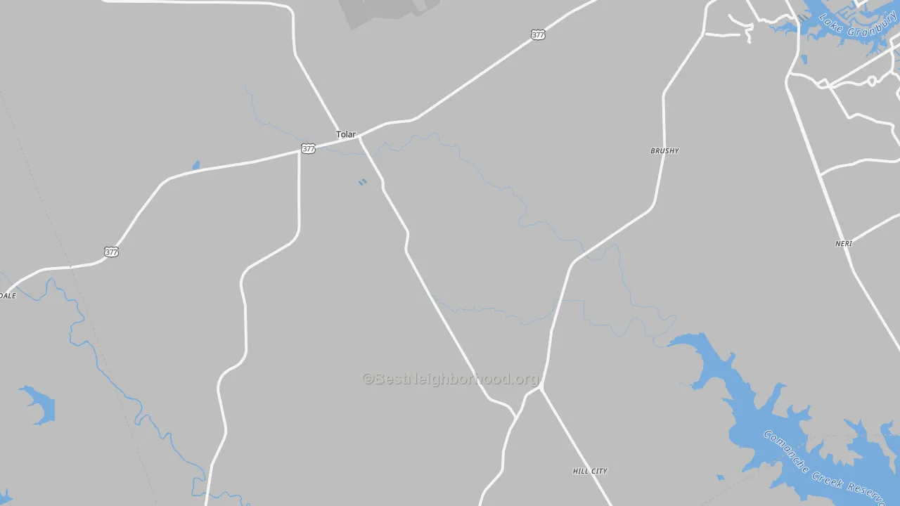 Transit Grade map of Tolar, TX