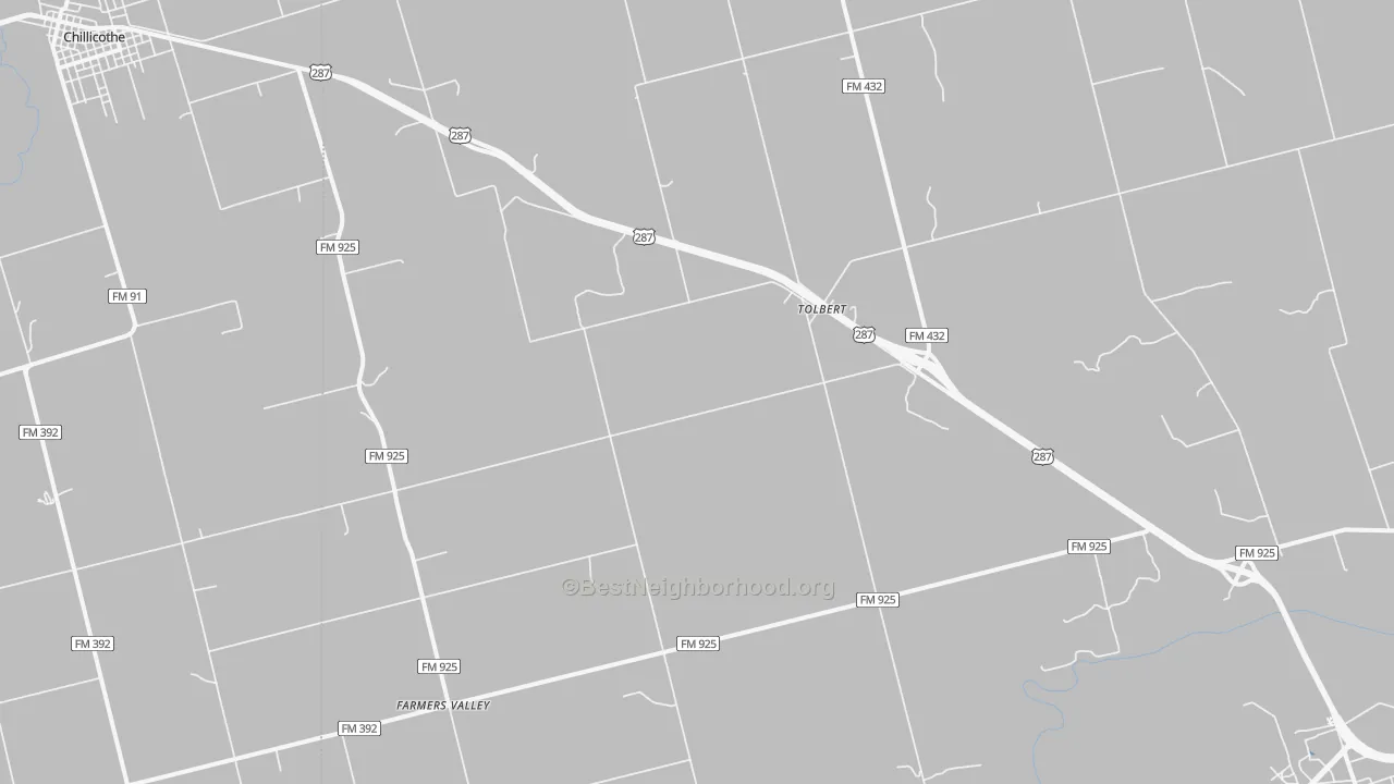 Transit Grade map of Tolbert, TX