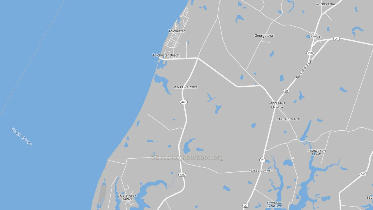Transit Grade map of Tolchester Beach, MD