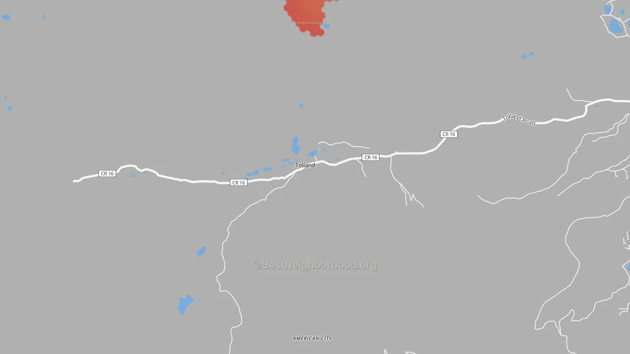 Transit Grade map of Tolland, CO