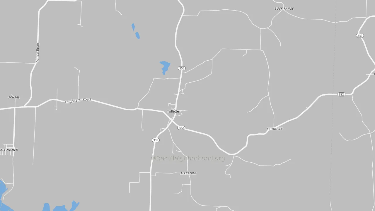 Transit Grade map of Tollette, AR