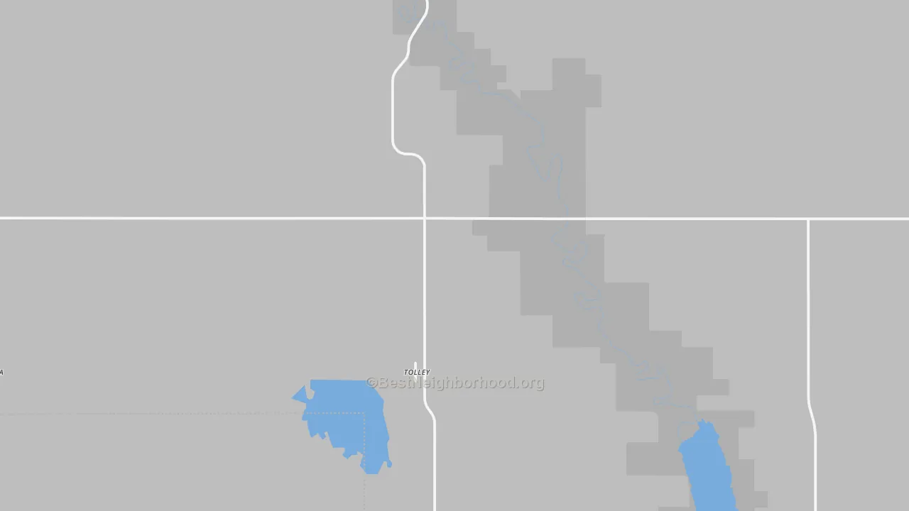 Transit Grade map of Tolley, ND