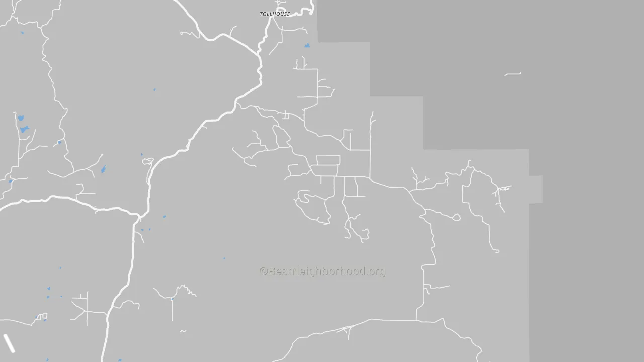 Transit Grade map of Tollhouse, CA