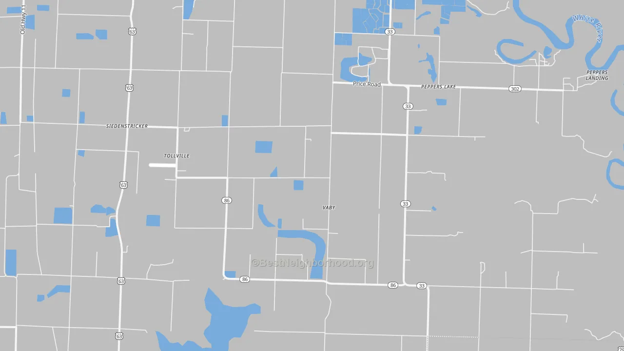 Transit Grade map of Tollville, AR