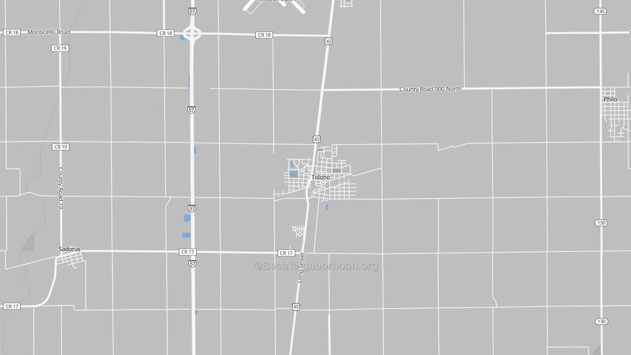Transit Grade map of Tolono, IL